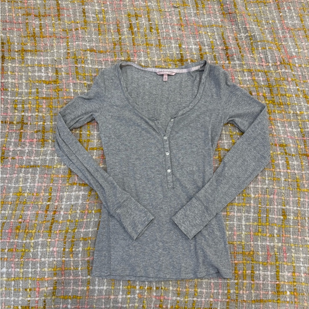 Victoria's Secret Gray Button Down Shirt
